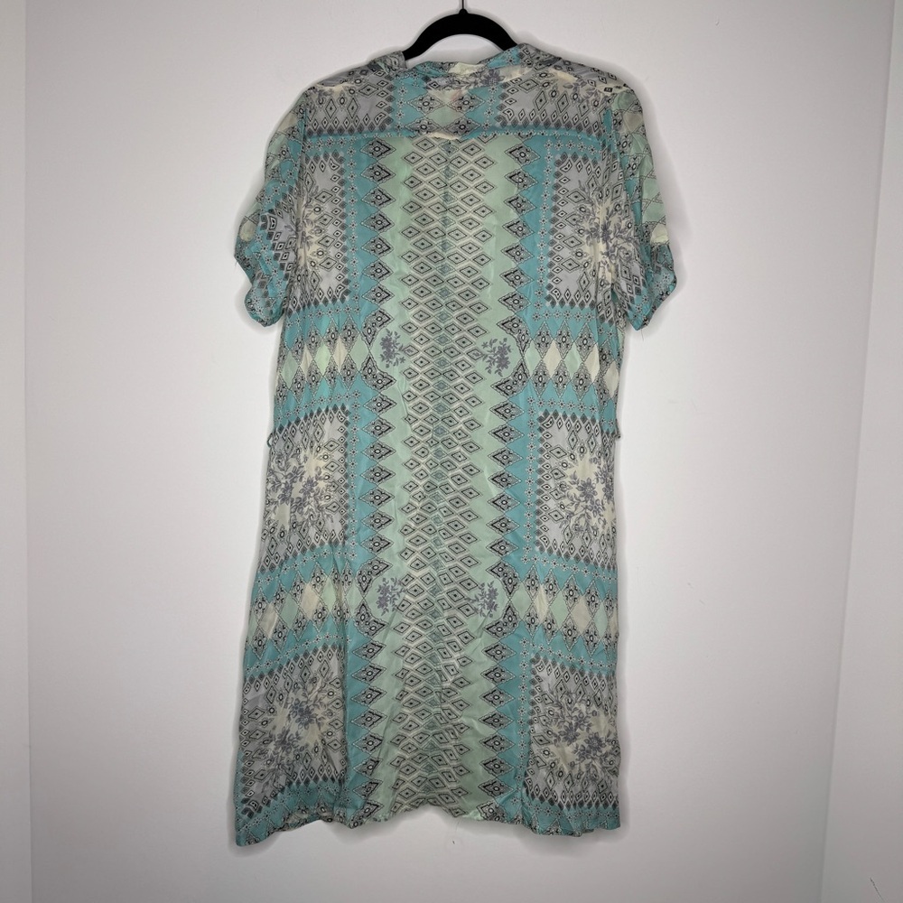Johnny Was Patterned Rayon Short Sleeve Dress M - Picture 2 of 6